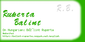 ruperta balint business card